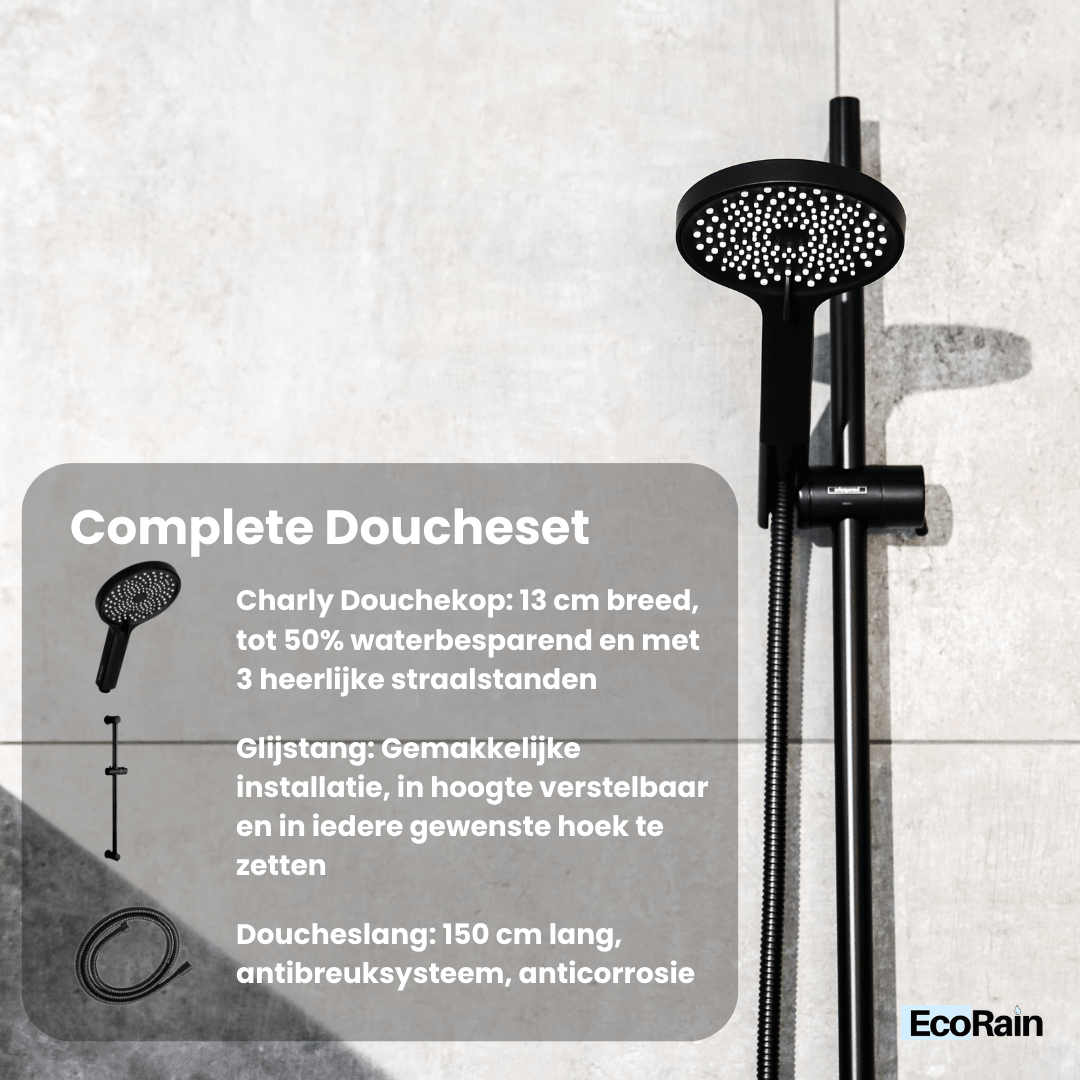 Stainless steel shower bar Charly - Black