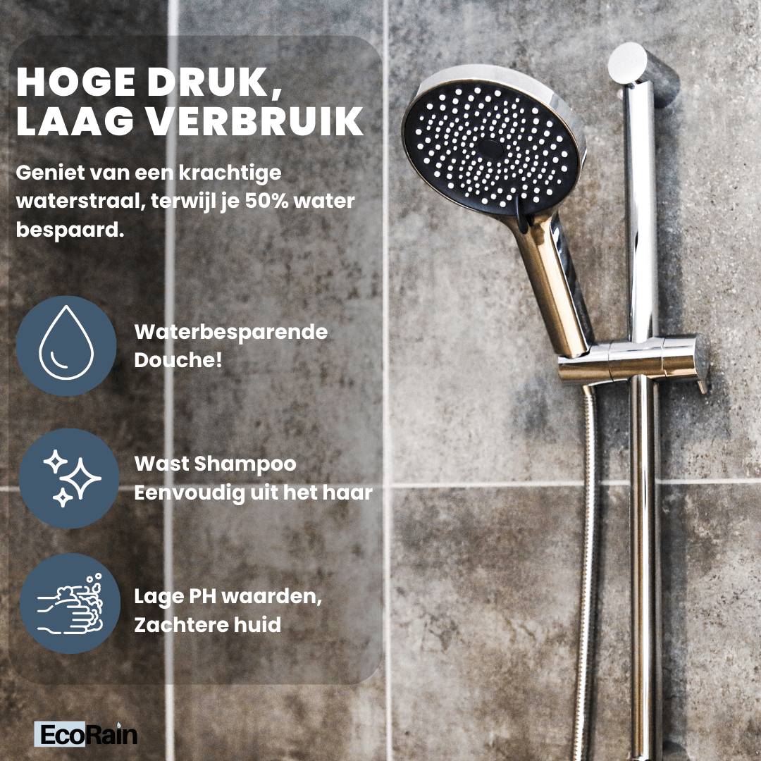 Stainless steel sliding bar Shower set Charly - Chrome