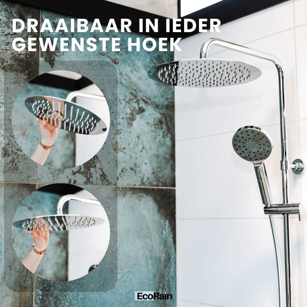 Rain shower set Tyler 30 CM Square Without tap - Chrome