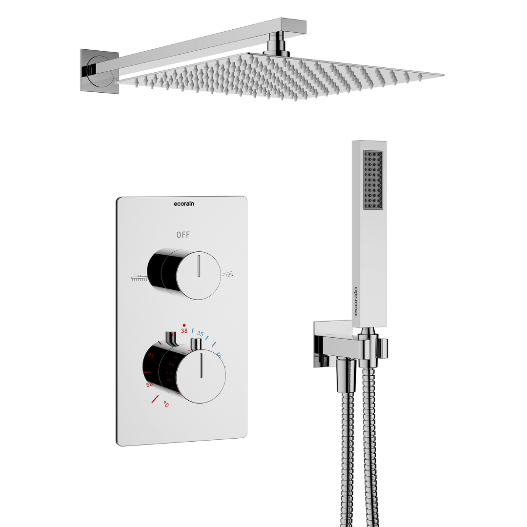 Built-in Rain Shower Mia Square - Chrome