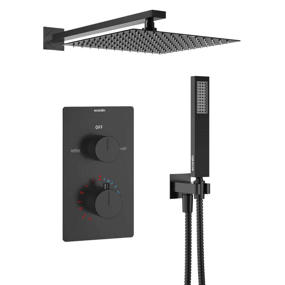 Built-in Rain Shower Mia Square - Black