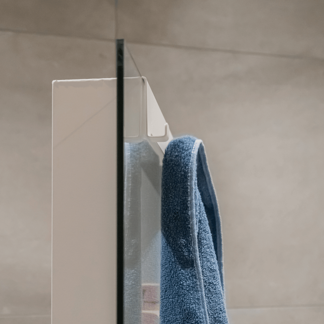 RVS Hangend Doucherek Wit - Voor Douchewand