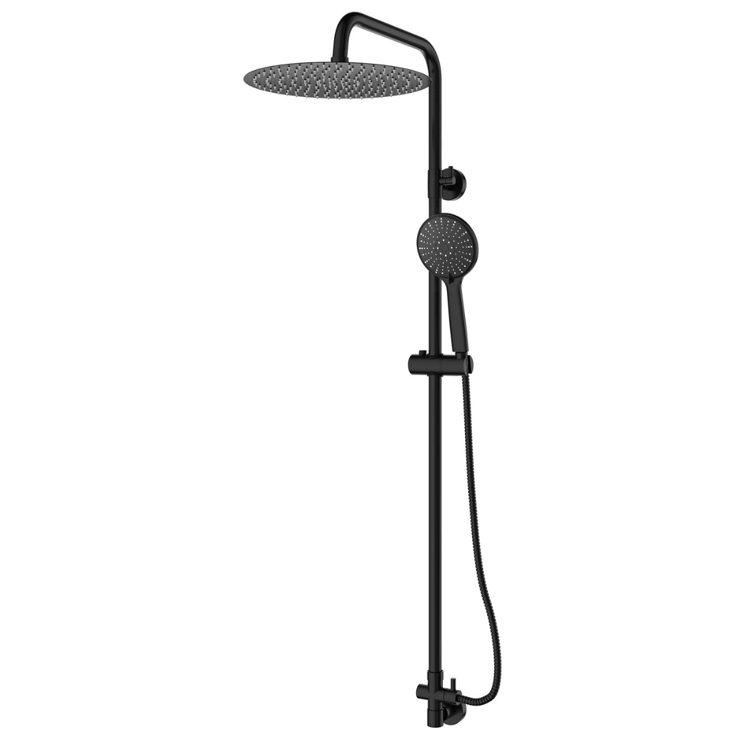 Rain shower set Tyler 30 CM Round Without tap - Black