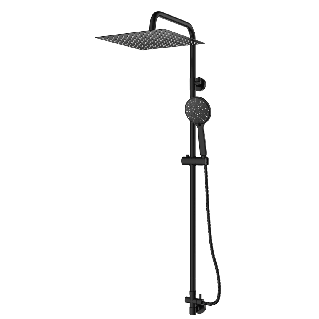 Rain shower set Tyler 30 CM Square Without tap - Black