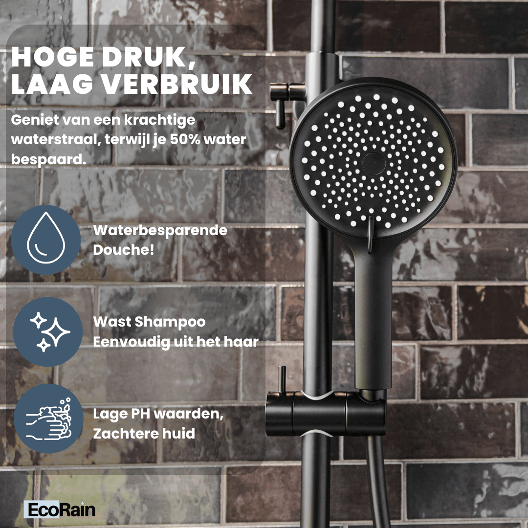 Stainless steel sliding bar Shower set Charly - Chrome