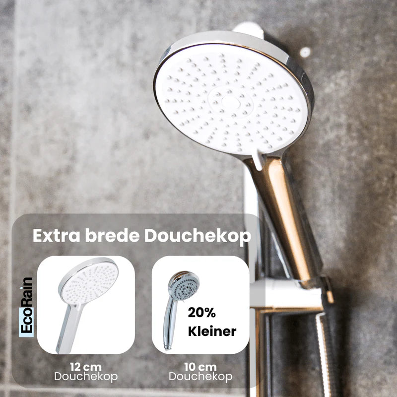 Water-saving Shower Head Mark 12 cm with hose - Chrome