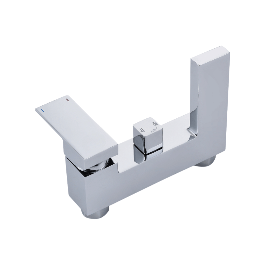 Thermostatic Bath Tap with Shower Head Holder - Chrome