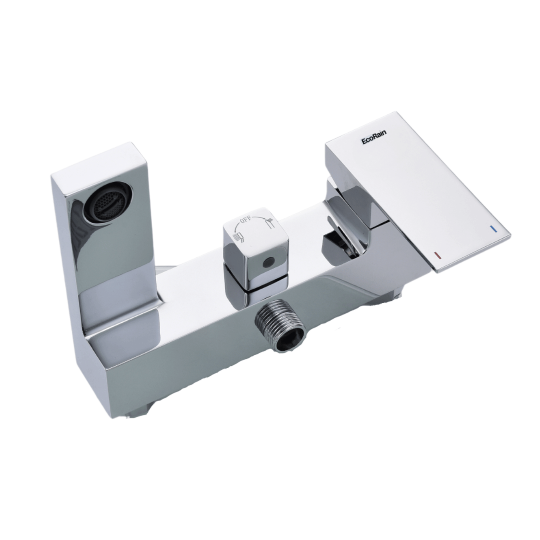Thermostatic Bath Tap with Shower Head Holder - Chrome