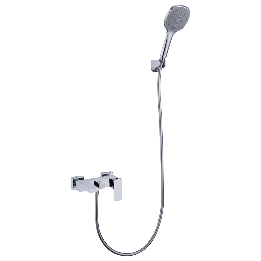 Thermostatic Bath Tap with Shower Head Holder - Chrome