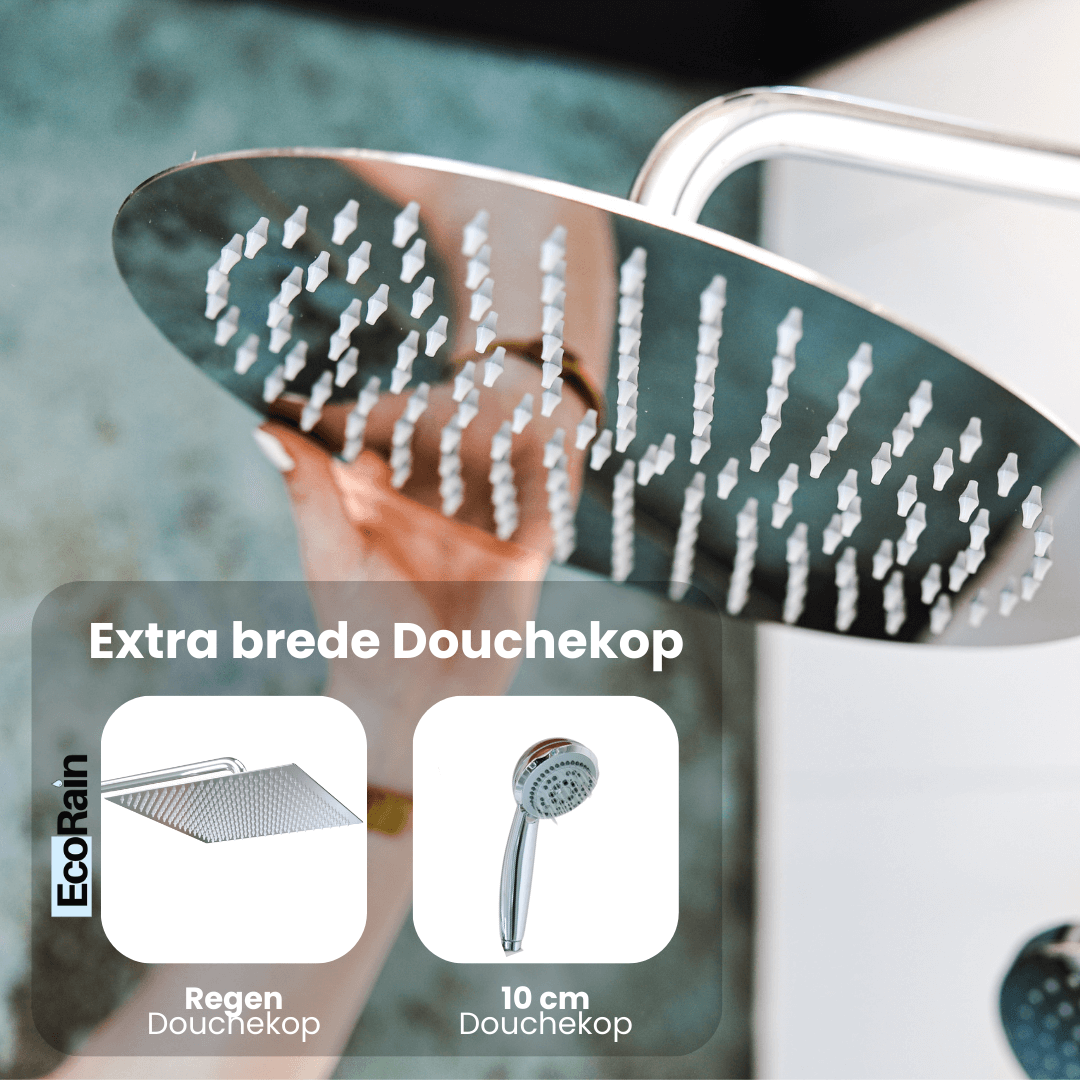 Rain shower set Tyler 30 CM Square Without tap - Chrome
