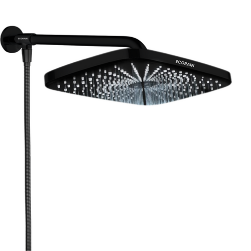 Rain shower set Melvin 30 cm - Black