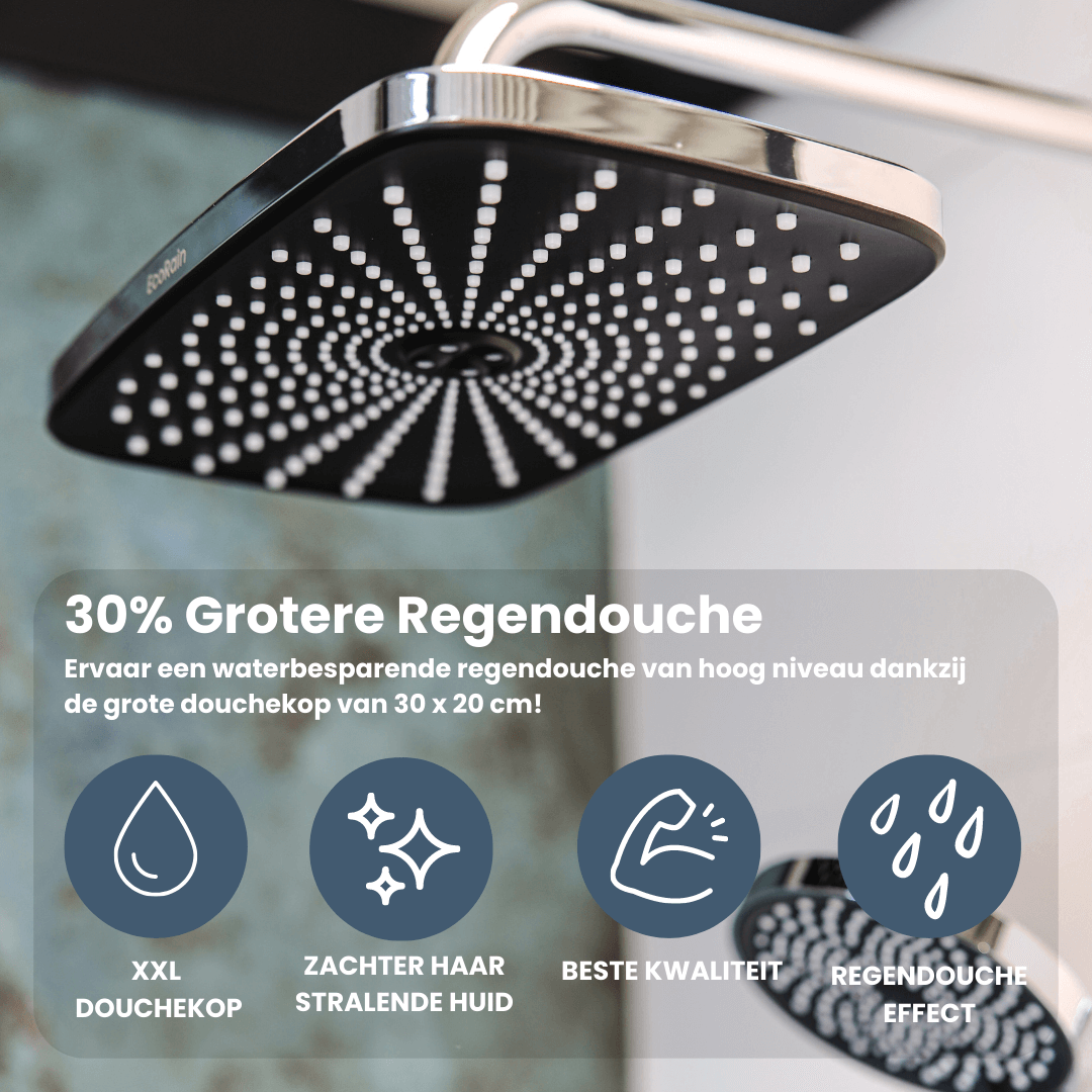 chroom regendouche groot