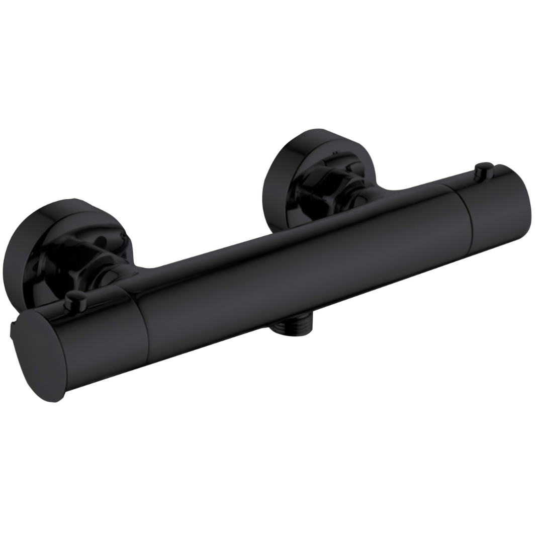 Thermostatic shower tap Charly Black - 15 cm