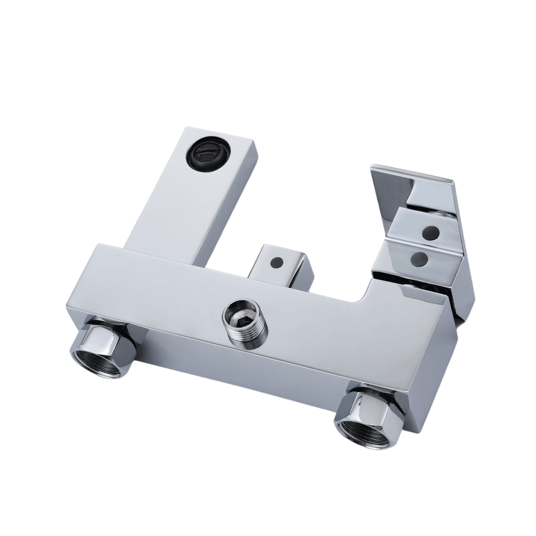 Thermostatic Bath Tap with Shower Head Holder - Chrome