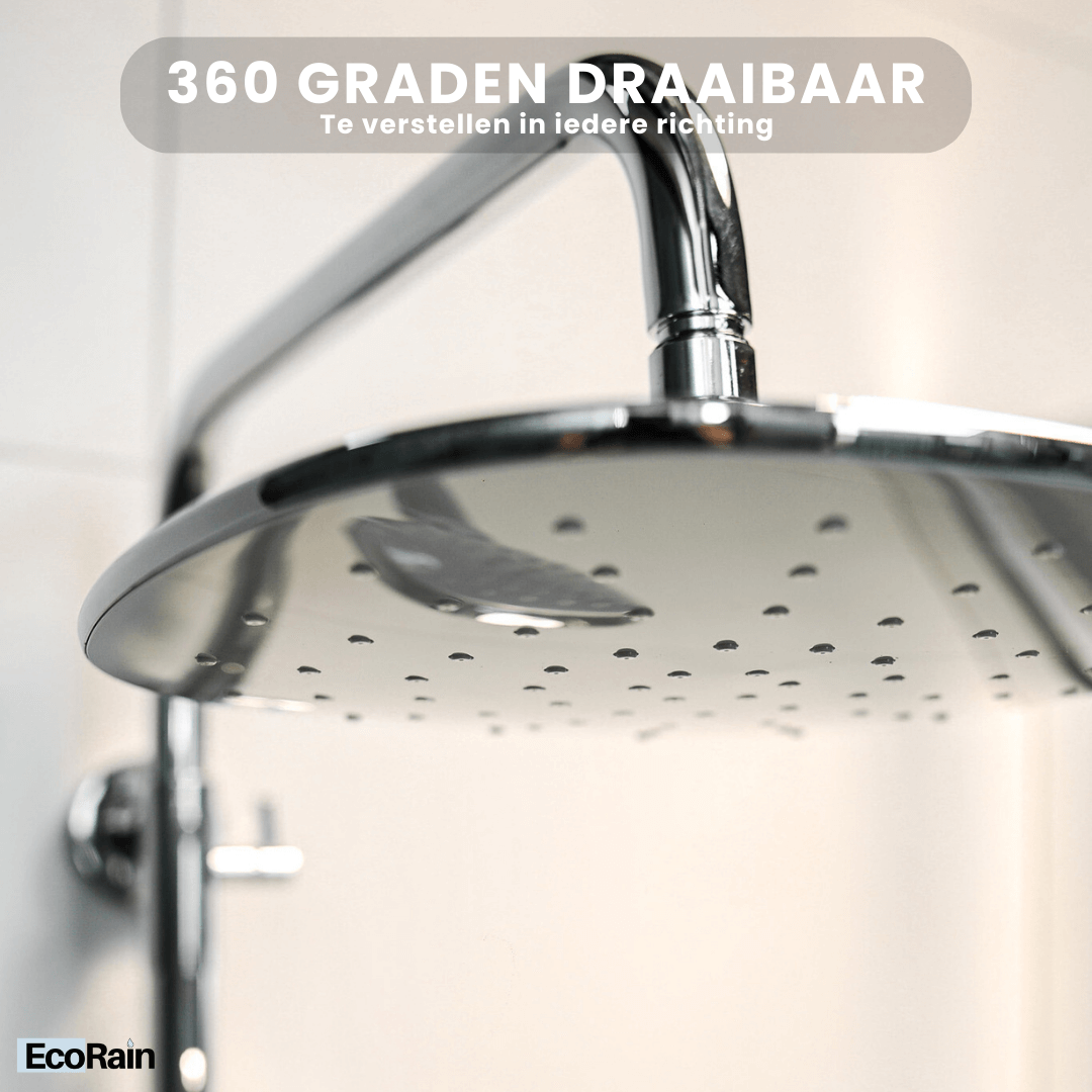 Rain shower set Kay 25 CM with thermostatic tap - Chrome