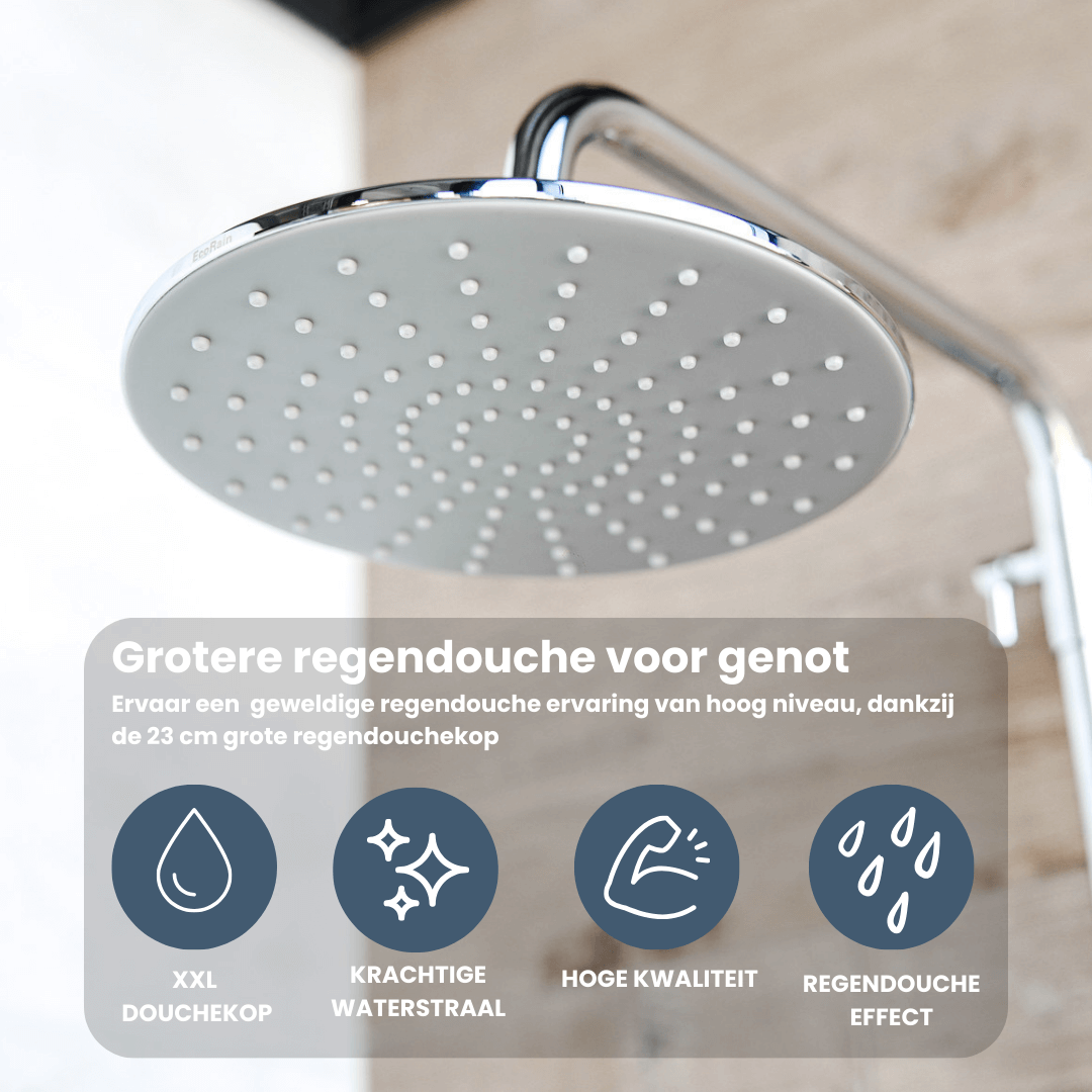 Rain shower set Glenn 23 CM without tap - Chrome